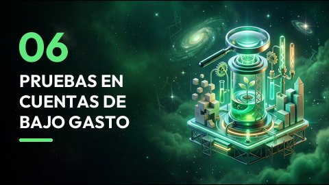Pruebas en cuentas de bajo gasto