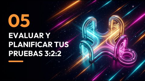 Evaluar y planificar tus pruebas 3:2:2