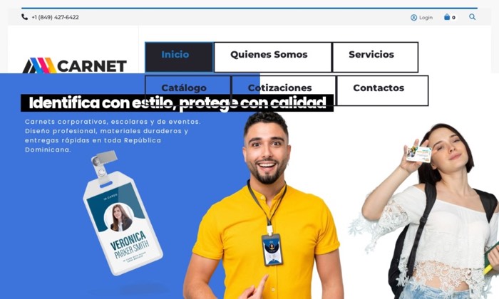 Sitio web de AAA Carnet (Identificación) diseñado por Signage RD