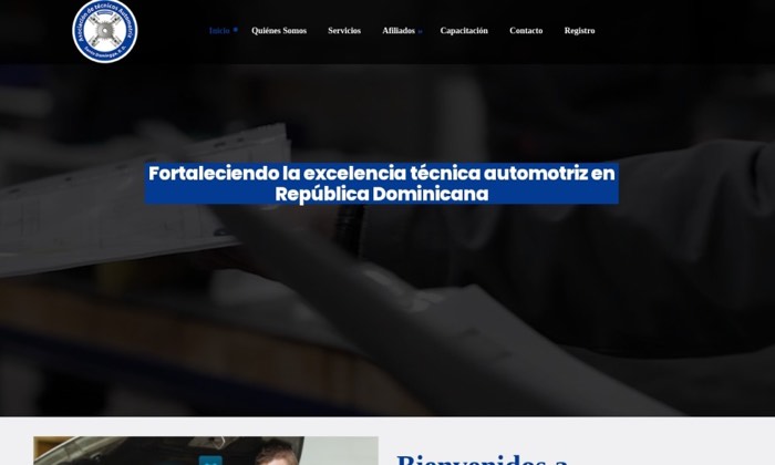 Sitio web de Asotecadom (Automotriz) diseñado por Signage RD