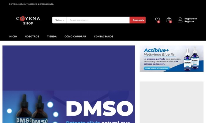 Sitio web de CayenaShop (E-commerce) diseñado por Signage RD
