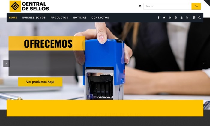 Sitio web de Central de Sellos (Servicios) diseñado por Signage RD