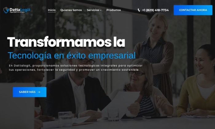 Sitio web de Dattalogit (Tecnología) diseñado por Signage RD