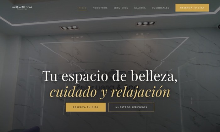 Sitio web de Deja Vu Peluquería & Spa (Belleza) diseñado por Signage RD