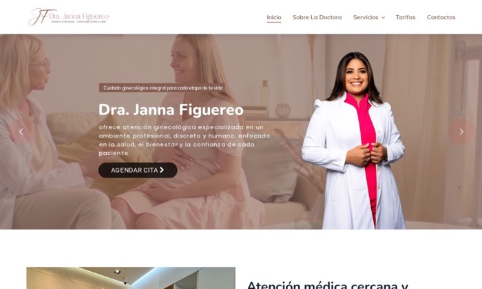 Sitio web de Dra. Janna Figuereo (Salud) diseñado por Signage RD