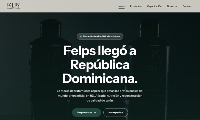 Sitio web de Felps RD (Belleza) diseñado por Signage RD
