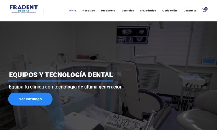 Sitio web de Fradent Dental (Dental) diseñado por Signage RD
