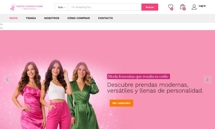 Sitio web de Gretel Fashion Store (Moda) diseñado por Signage RD