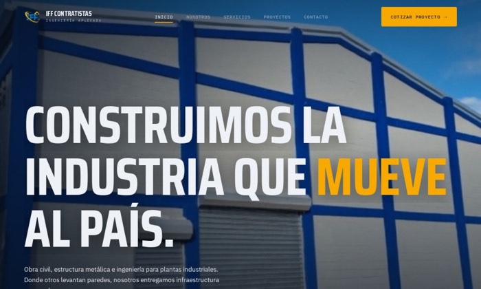 Sitio web de IFF Contratistas (Construcción) diseñado por Signage RD