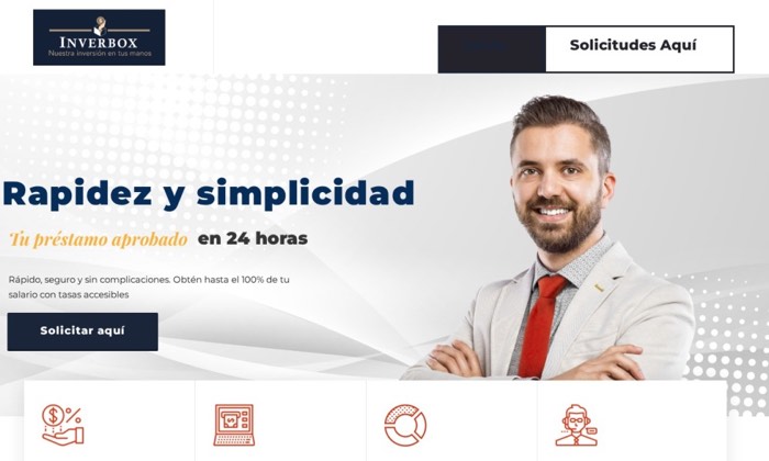 Sitio web de Inver Box RD (Inversión) diseñado por Signage RD