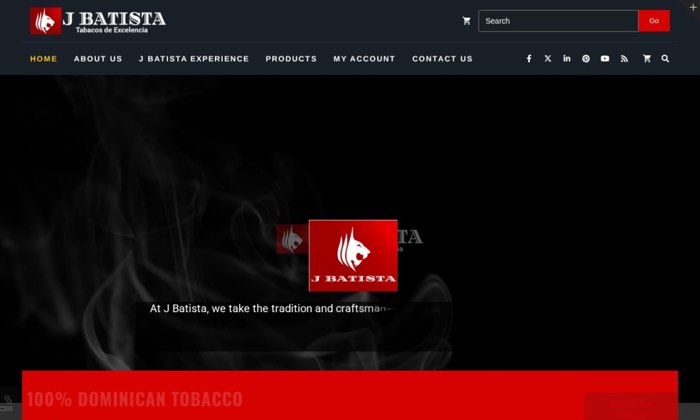 Sitio web de J Batista (Tabaco) diseñado por Signage RD