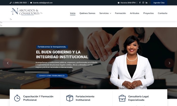 Sitio web de Lizardo Legal Consulting (Legal) diseñado por Signage RD