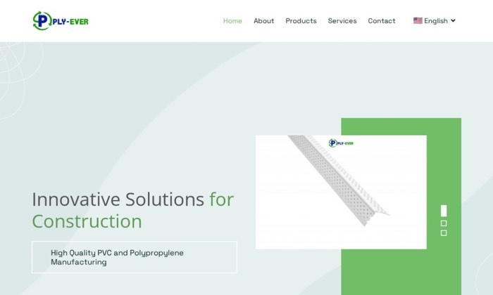 Sitio web de Ply-Ever Corp (Industrial) diseñado por Signage RD