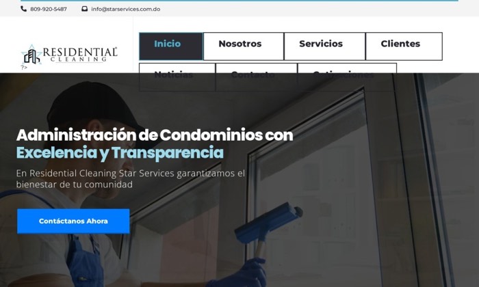 Sitio web de Star Services (Condominios) diseñado por Signage RD