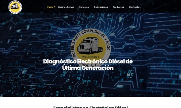 Sitio web de Compudiesel (Diésel) diseñado por Signage RD