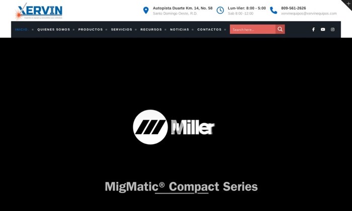 Sitio web de Xervin Equipos (Equipos) diseñado por Signage RD