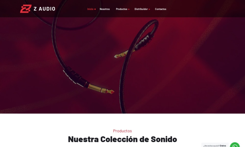 Sitio web de Z Audio (Audio) diseñado por Signage RD